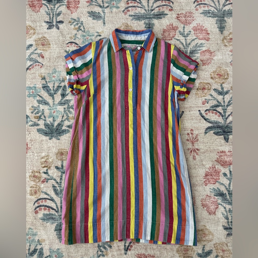 J. Crew stripe shirt dress. Size 10.
